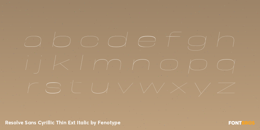Resolve Sans Cyrillic Thin Ext Italic Font Poster #3
