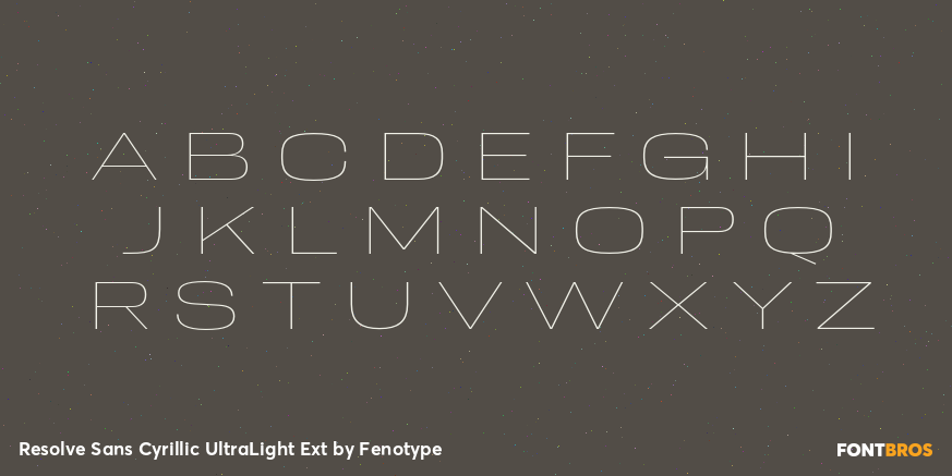 Resolve Sans Cyrillic UltraLight Ext Font Poster #1