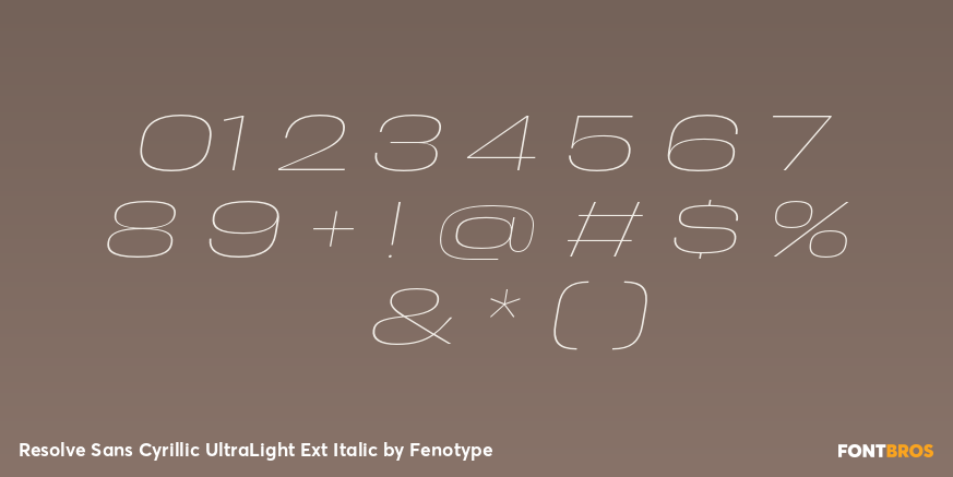 Resolve Sans Cyrillic UltraLight Ext Italic Font Poster #4