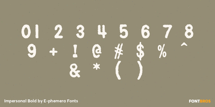 Impersonal Bold Font Poster #1