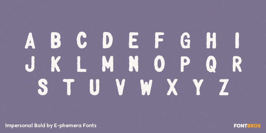 Impersonal Bold Font Poster #1