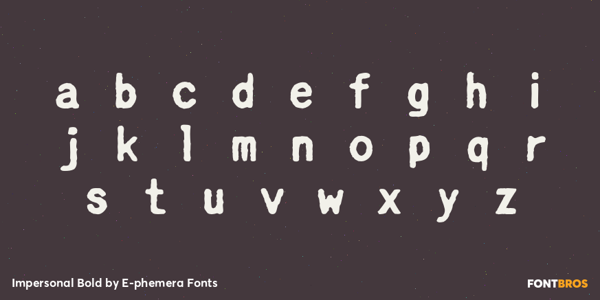 Impersonal Bold Font Poster #1