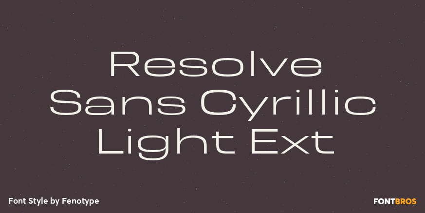 Resolve Sans Cyrillic Light Ext Font Poster #1