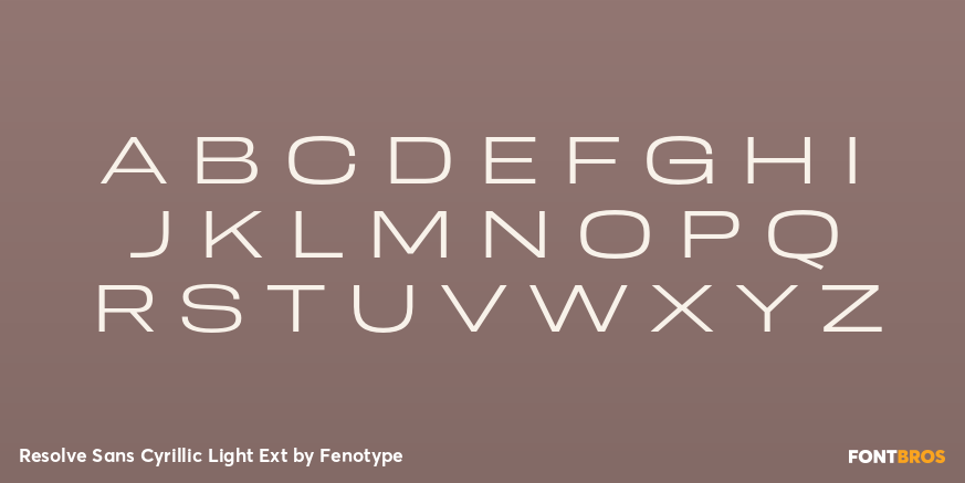 Resolve Sans Cyrillic Light Ext Font Poster #1