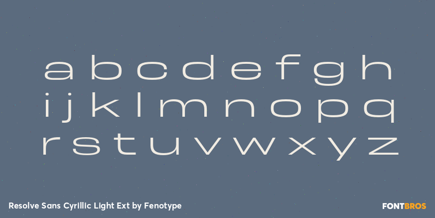 Resolve Sans Cyrillic Light Ext Font Poster #1