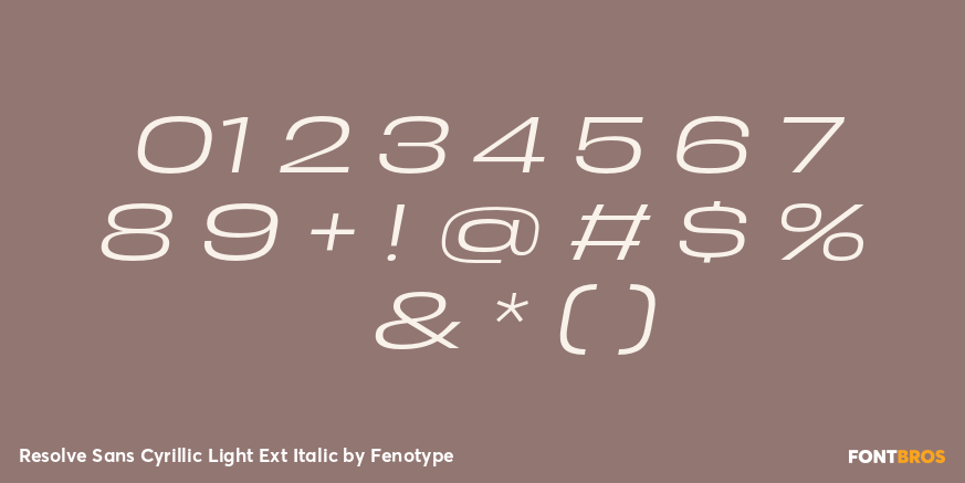Resolve Sans Cyrillic Light Ext Italic Font Poster #4