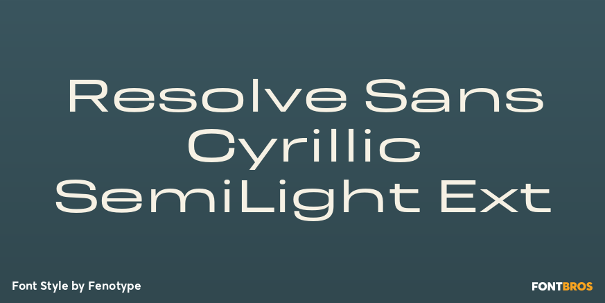 Resolve Sans Cyrillic SemiLight Ext Font Poster #1