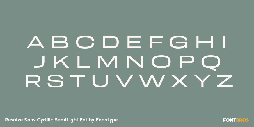 Resolve Sans Cyrillic SemiLight Ext Font Poster #2