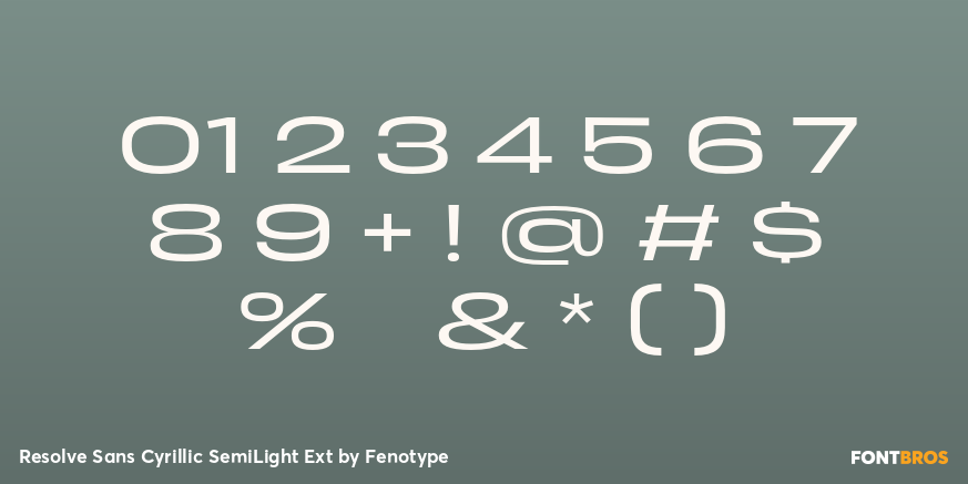 Resolve Sans Cyrillic SemiLight Ext Font Poster #4