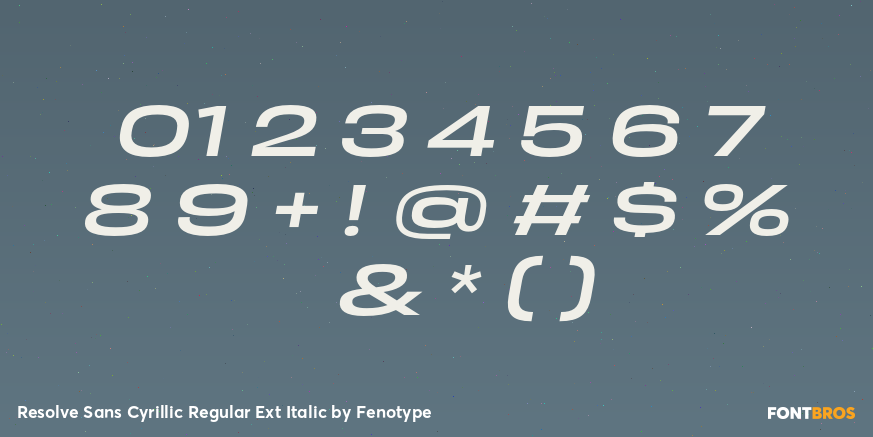 Resolve Sans Cyrillic Regular Ext Italic Font Poster #1