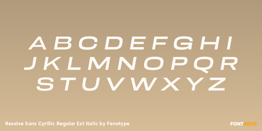 Resolve Sans Cyrillic Regular Ext Italic Font Poster #2