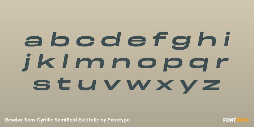 Resolve Sans Cyrillic SemiBold Ext Italic Font Poster #1