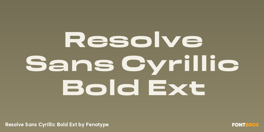Resolve Sans Cyrillic Bold Ext Font Poster #1