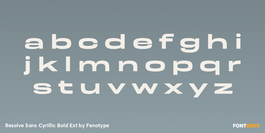 Resolve Sans Cyrillic Bold Ext Font Poster #3