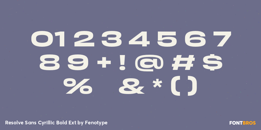 Resolve Sans Cyrillic Bold Ext Font Poster #4