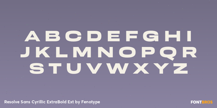 Resolve Sans Cyrillic ExtraBold Ext Font Poster #2