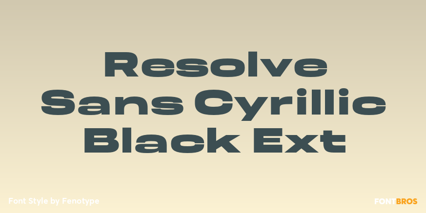 Resolve Sans Cyrillic Black Ext Font Poster #1