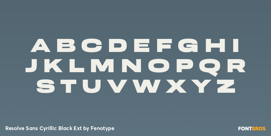 Resolve Sans Cyrillic Black Ext Font Poster #2