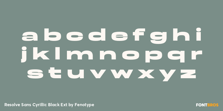 Resolve Sans Cyrillic Black Ext Font Poster #3
