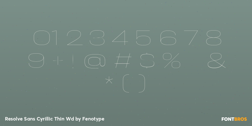 Resolve Sans Cyrillic Thin Wd Font Poster #1