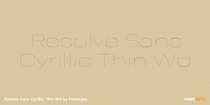 Resolve Sans Cyrillic Thin Wd Font Poster #1