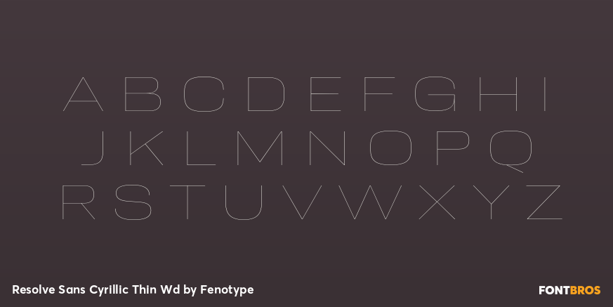 Resolve Sans Cyrillic Thin Wd Font Poster #2