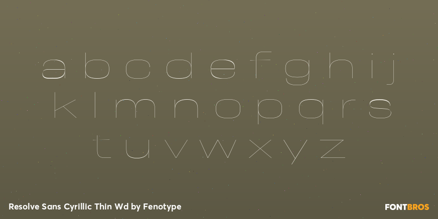 Resolve Sans Cyrillic Thin Wd Font Poster #3
