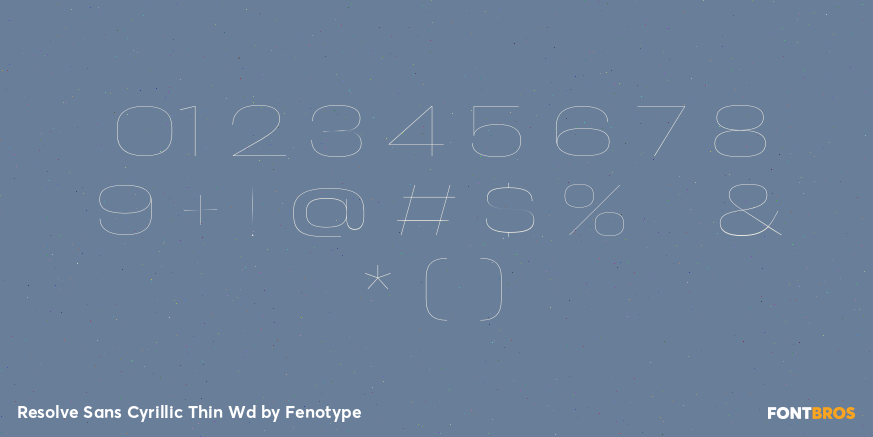 Resolve Sans Cyrillic Thin Wd Font Poster #4