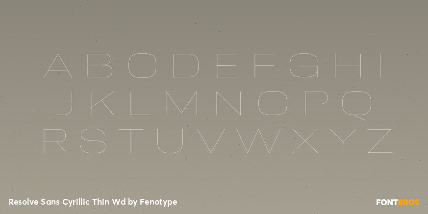 Resolve Sans Cyrillic Thin Wd Font Poster #1