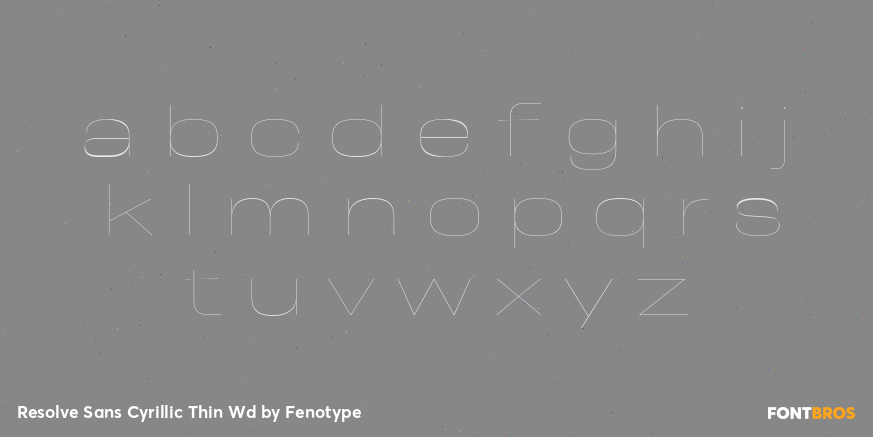 Resolve Sans Cyrillic Thin Wd Font Poster #1
