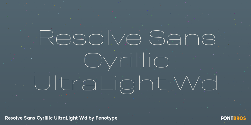 Resolve Sans Cyrillic UltraLight Wd Font Poster #1
