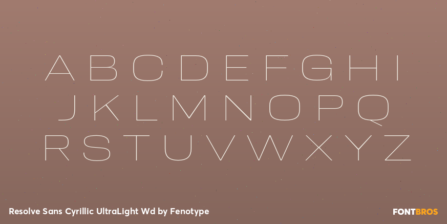 Resolve Sans Cyrillic UltraLight Wd Font Poster #2