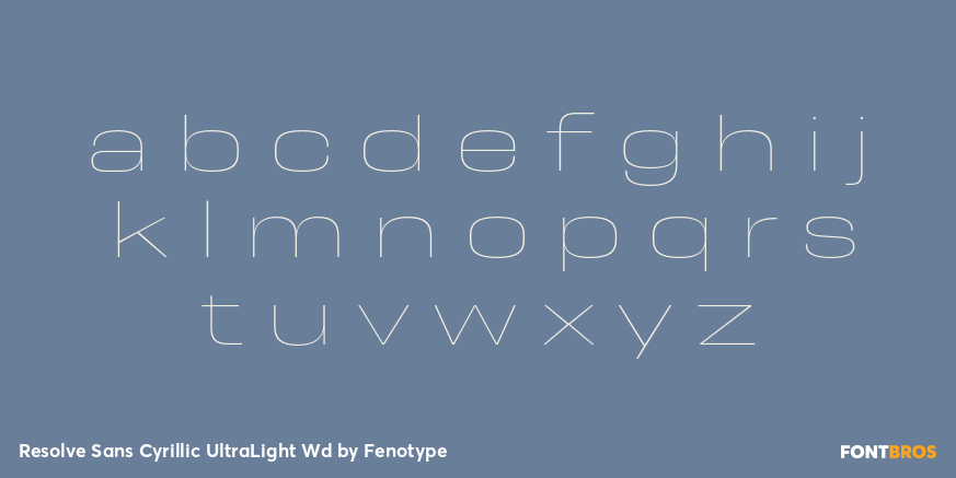 Resolve Sans Cyrillic UltraLight Wd Font Poster #3