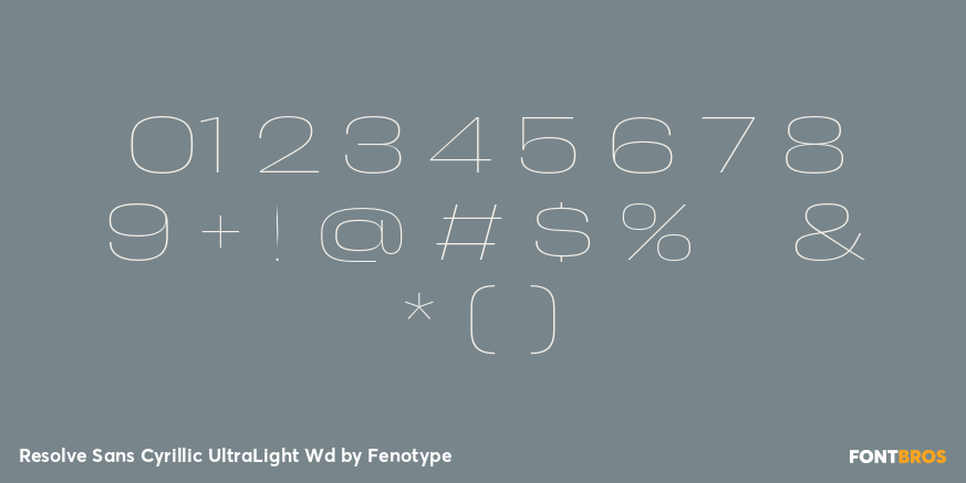 Resolve Sans Cyrillic UltraLight Wd Font Poster #4