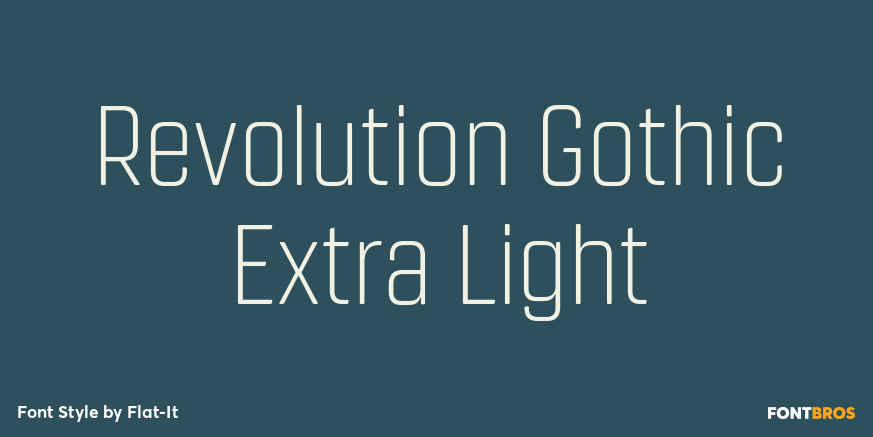 Revolution Gothic Extra Light Font Poster #1