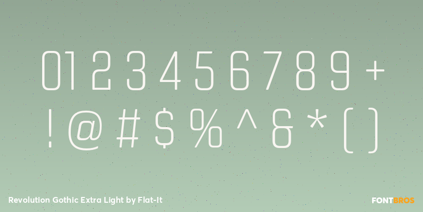 Revolution Gothic Extra Light Font Poster #1