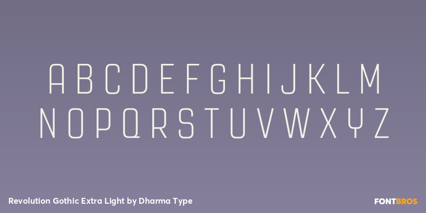 Revolution Gothic Extra Light Font Poster #2