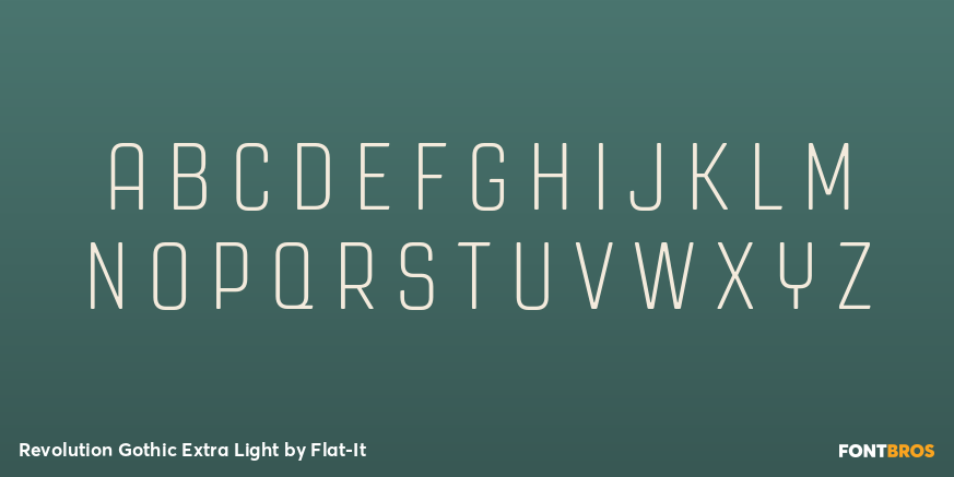 Revolution Gothic Extra Light Font Poster #1