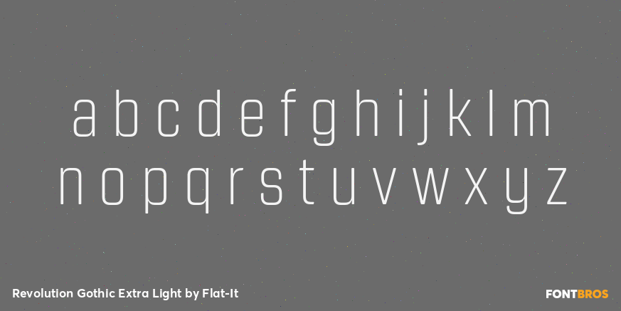 Revolution Gothic Extra Light Font Poster #1