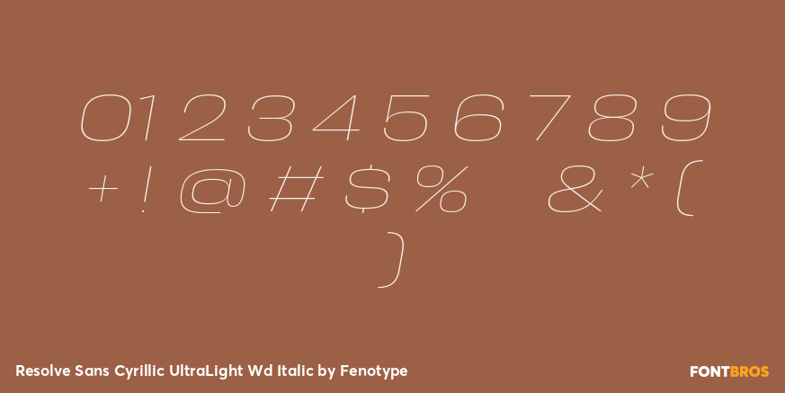 Resolve Sans Cyrillic UltraLight Wd Italic Font Poster #4
