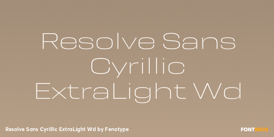 Resolve Sans Cyrillic ExtraLight Wd Font Poster #1