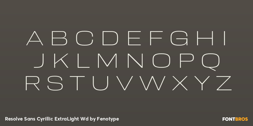 Resolve Sans Cyrillic ExtraLight Wd Font Poster #2