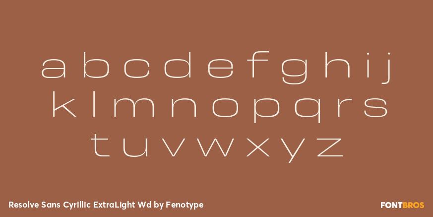 Resolve Sans Cyrillic ExtraLight Wd Font Poster #3