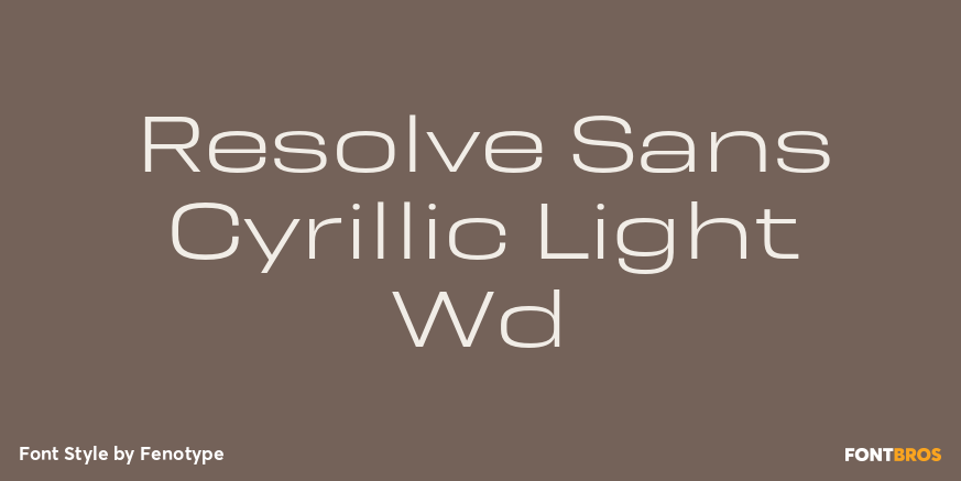 Resolve Sans Cyrillic Light Wd Font Poster #1