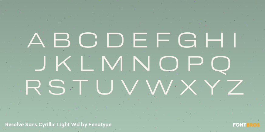 Resolve Sans Cyrillic Light Wd Font Poster #2