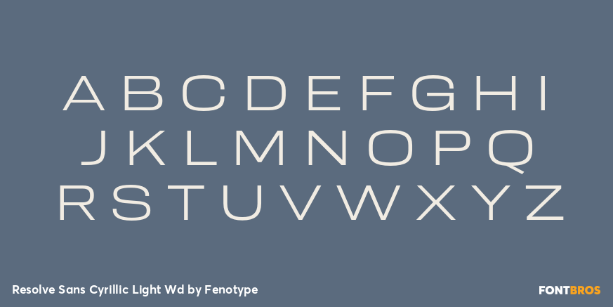 Resolve Sans Cyrillic Light Wd Font Poster #1