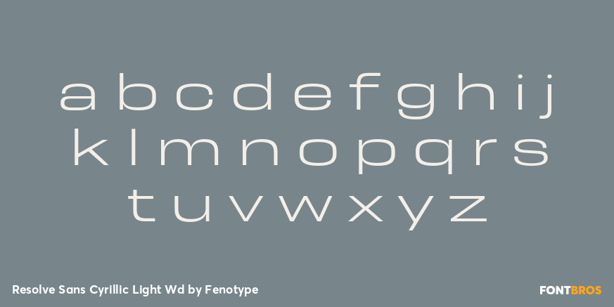 Resolve Sans Cyrillic Light Wd Font Poster #1