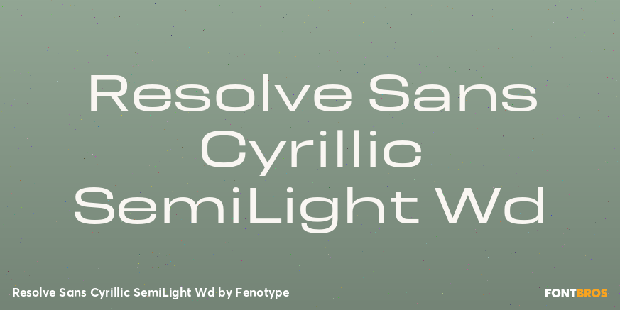 Resolve Sans Cyrillic SemiLight Wd Font Poster #1