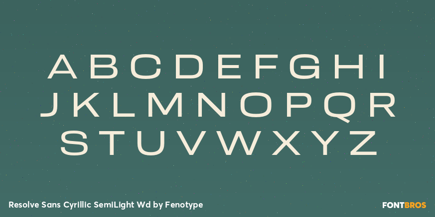 Resolve Sans Cyrillic SemiLight Wd Font Poster #2