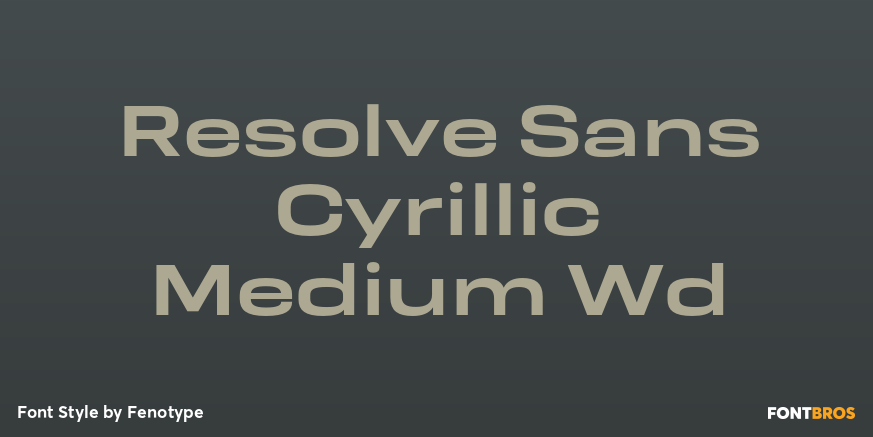 Resolve Sans Cyrillic Medium Wd Font Poster #1